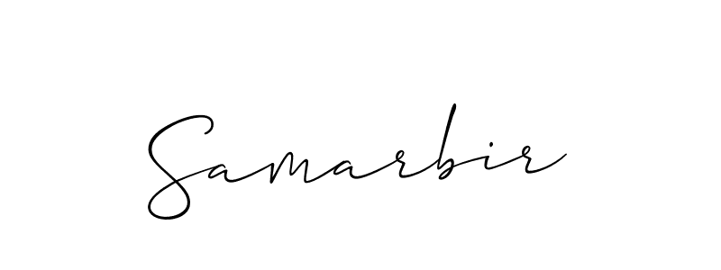 How to make Samarbir signature? Allison_Script is a professional autograph style. Create handwritten signature for Samarbir name. Samarbir signature style 2 images and pictures png