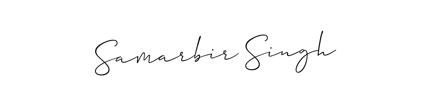 Create a beautiful signature design for name Samarbir Singh. With this signature (Allison_Script) fonts, you can make a handwritten signature for free. Samarbir Singh signature style 2 images and pictures png