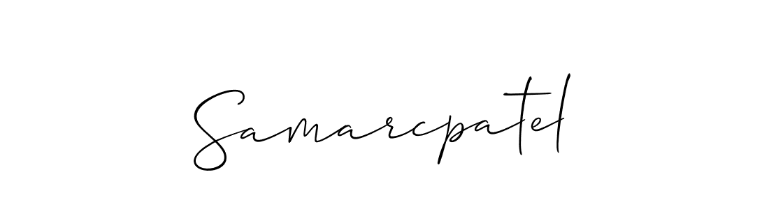 if you are searching for the best signature style for your name Samarcpatel. so please give up your signature search. here we have designed multiple signature styles  using Allison_Script. Samarcpatel signature style 2 images and pictures png