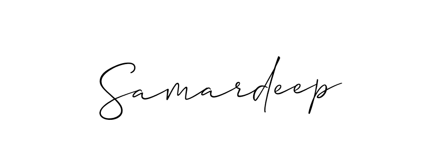 Make a beautiful signature design for name Samardeep. With this signature (Allison_Script) style, you can create a handwritten signature for free. Samardeep signature style 2 images and pictures png