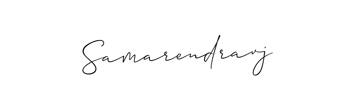 How to make Samarendravj signature? Allison_Script is a professional autograph style. Create handwritten signature for Samarendravj name. Samarendravj signature style 2 images and pictures png