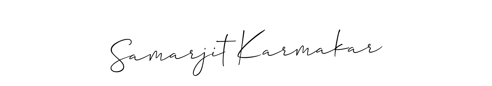 Also You can easily find your signature by using the search form. We will create Samarjit Karmakar name handwritten signature images for you free of cost using Allison_Script sign style. Samarjit Karmakar signature style 2 images and pictures png