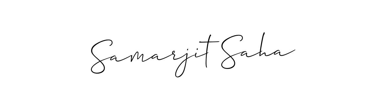 Allison_Script is a professional signature style that is perfect for those who want to add a touch of class to their signature. It is also a great choice for those who want to make their signature more unique. Get Samarjit Saha name to fancy signature for free. Samarjit Saha signature style 2 images and pictures png