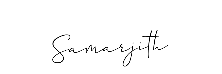 Design your own signature with our free online signature maker. With this signature software, you can create a handwritten (Allison_Script) signature for name Samarjith. Samarjith signature style 2 images and pictures png