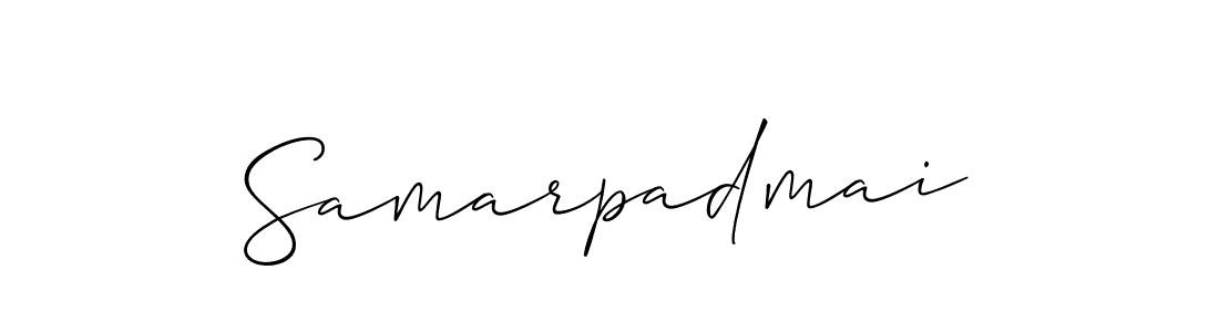 You should practise on your own different ways (Allison_Script) to write your name (Samarpadmai) in signature. don't let someone else do it for you. Samarpadmai signature style 2 images and pictures png