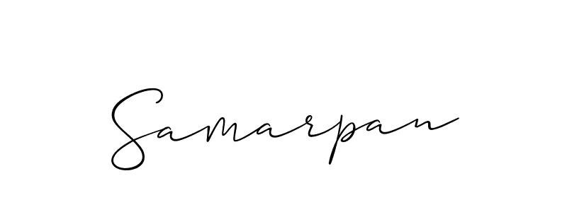 Use a signature maker to create a handwritten signature online. With this signature software, you can design (Allison_Script) your own signature for name Samarpan. Samarpan signature style 2 images and pictures png