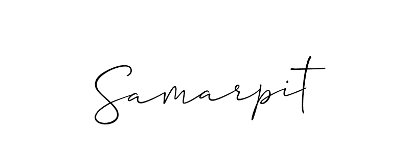 if you are searching for the best signature style for your name Samarpit. so please give up your signature search. here we have designed multiple signature styles  using Allison_Script. Samarpit signature style 2 images and pictures png