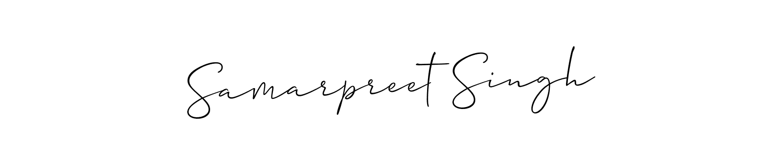Make a beautiful signature design for name Samarpreet Singh. With this signature (Allison_Script) style, you can create a handwritten signature for free. Samarpreet Singh signature style 2 images and pictures png