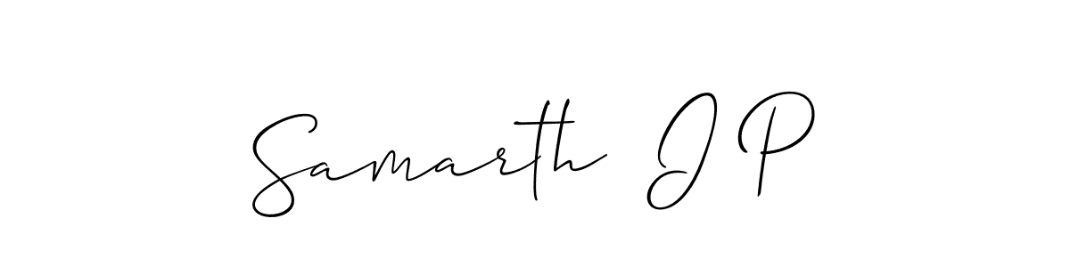 You should practise on your own different ways (Allison_Script) to write your name (Samarth  I P) in signature. don't let someone else do it for you. Samarth  I P signature style 2 images and pictures png
