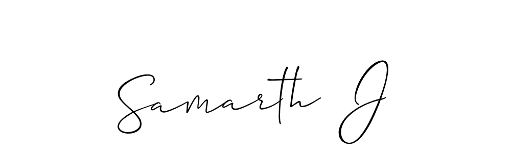 Samarth  J stylish signature style. Best Handwritten Sign (Allison_Script) for my name. Handwritten Signature Collection Ideas for my name Samarth  J. Samarth  J signature style 2 images and pictures png