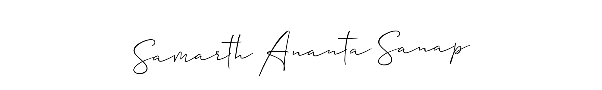 Create a beautiful signature design for name Samarth Ananta Sanap. With this signature (Allison_Script) fonts, you can make a handwritten signature for free. Samarth Ananta Sanap signature style 2 images and pictures png