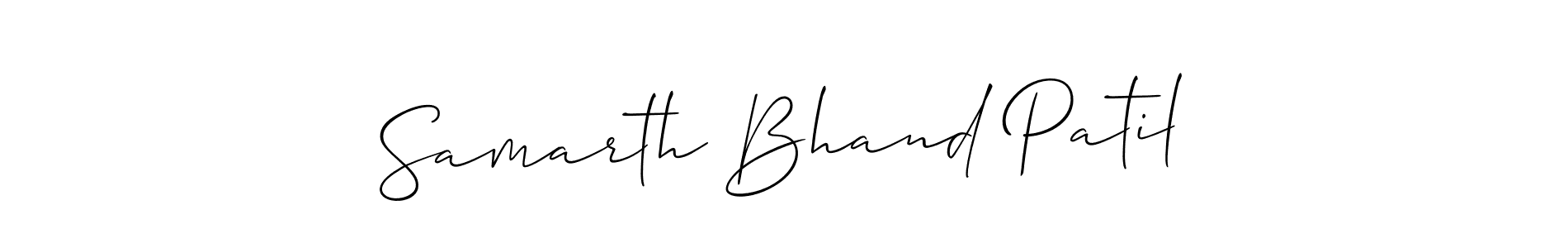 Design your own signature with our free online signature maker. With this signature software, you can create a handwritten (Allison_Script) signature for name Samarth Bhand Patil. Samarth Bhand Patil signature style 2 images and pictures png