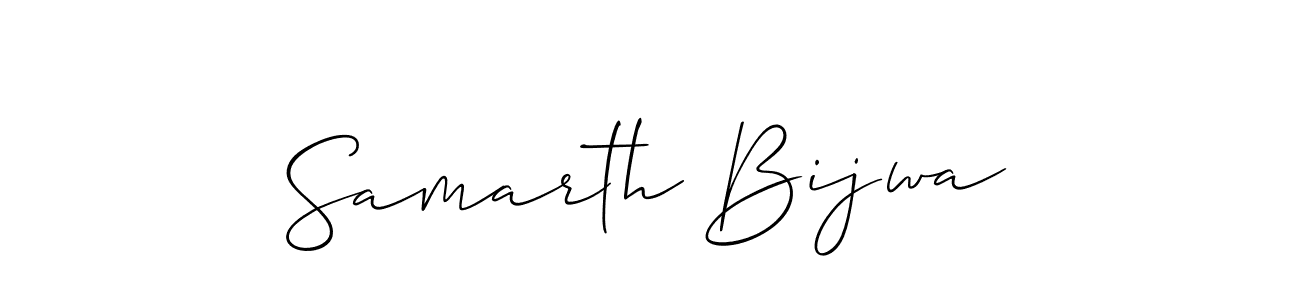 Design your own signature with our free online signature maker. With this signature software, you can create a handwritten (Allison_Script) signature for name Samarth Bijwa. Samarth Bijwa signature style 2 images and pictures png