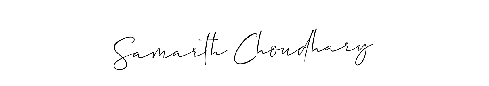 How to make Samarth Choudhary signature? Allison_Script is a professional autograph style. Create handwritten signature for Samarth Choudhary name. Samarth Choudhary signature style 2 images and pictures png