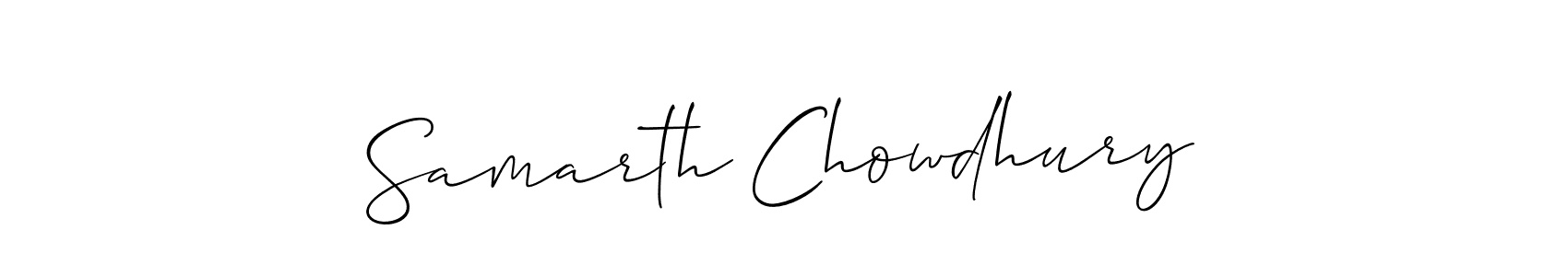 Create a beautiful signature design for name Samarth Chowdhury. With this signature (Allison_Script) fonts, you can make a handwritten signature for free. Samarth Chowdhury signature style 2 images and pictures png