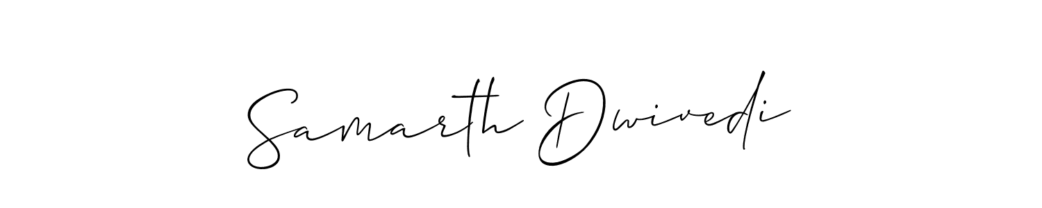 You should practise on your own different ways (Allison_Script) to write your name (Samarth Dwivedi) in signature. don't let someone else do it for you. Samarth Dwivedi signature style 2 images and pictures png