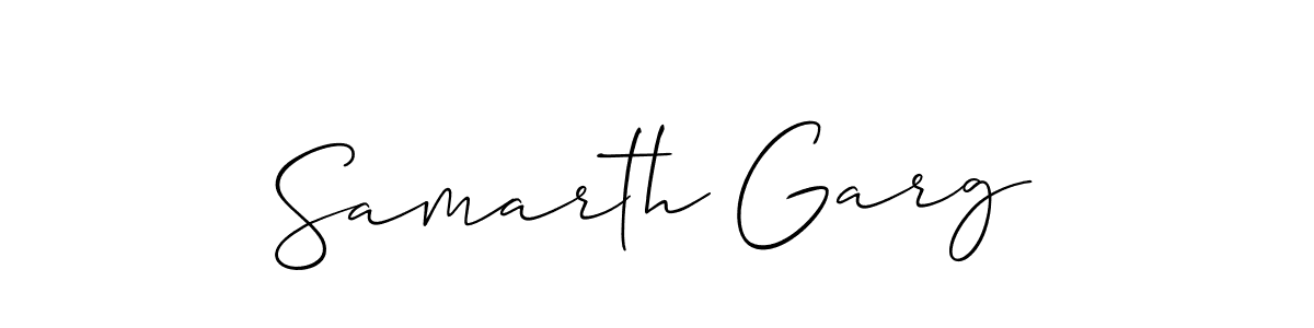 The best way (Allison_Script) to make a short signature is to pick only two or three words in your name. The name Samarth Garg include a total of six letters. For converting this name. Samarth Garg signature style 2 images and pictures png