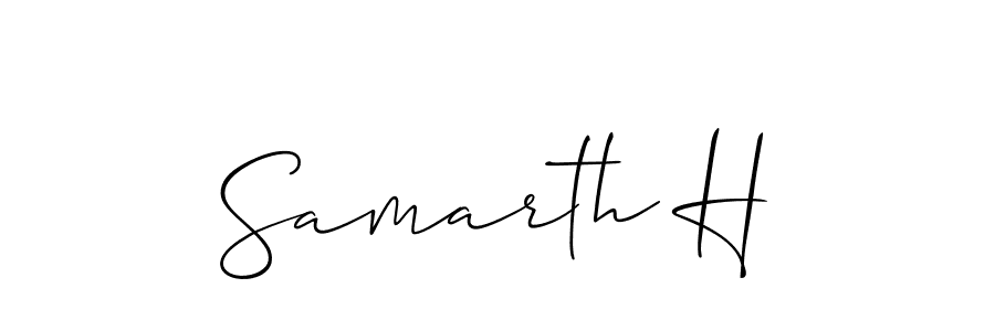 How to Draw Samarth H signature style? Allison_Script is a latest design signature styles for name Samarth H. Samarth H signature style 2 images and pictures png