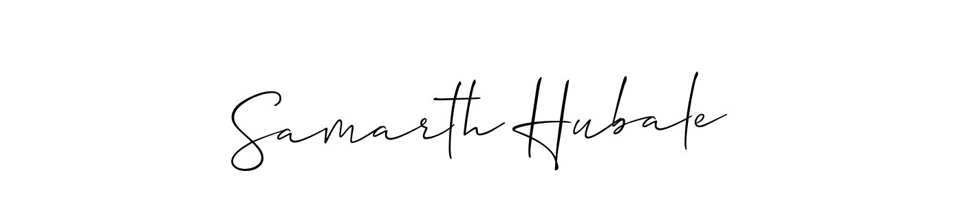 Samarth Hubale stylish signature style. Best Handwritten Sign (Allison_Script) for my name. Handwritten Signature Collection Ideas for my name Samarth Hubale. Samarth Hubale signature style 2 images and pictures png