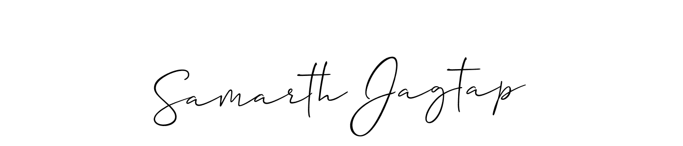 Use a signature maker to create a handwritten signature online. With this signature software, you can design (Allison_Script) your own signature for name Samarth Jagtap. Samarth Jagtap signature style 2 images and pictures png