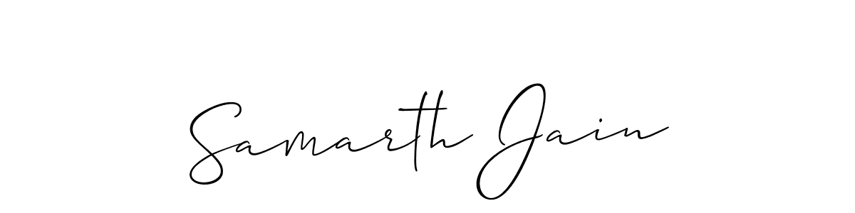 How to make Samarth Jain signature? Allison_Script is a professional autograph style. Create handwritten signature for Samarth Jain name. Samarth Jain signature style 2 images and pictures png