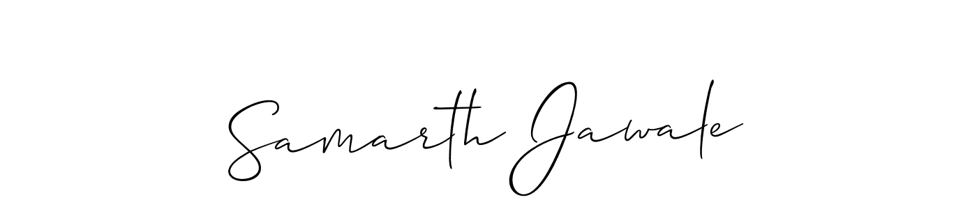 if you are searching for the best signature style for your name Samarth Jawale. so please give up your signature search. here we have designed multiple signature styles  using Allison_Script. Samarth Jawale signature style 2 images and pictures png