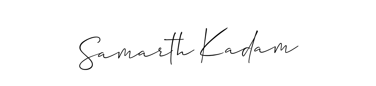 It looks lik you need a new signature style for name Samarth Kadam. Design unique handwritten (Allison_Script) signature with our free signature maker in just a few clicks. Samarth Kadam signature style 2 images and pictures png