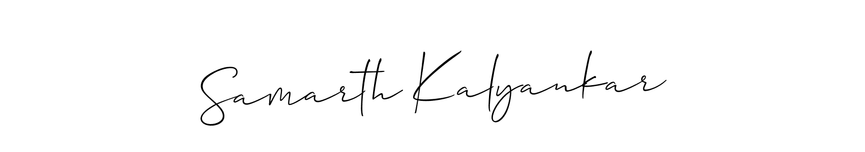 Samarth Kalyankar stylish signature style. Best Handwritten Sign (Allison_Script) for my name. Handwritten Signature Collection Ideas for my name Samarth Kalyankar. Samarth Kalyankar signature style 2 images and pictures png