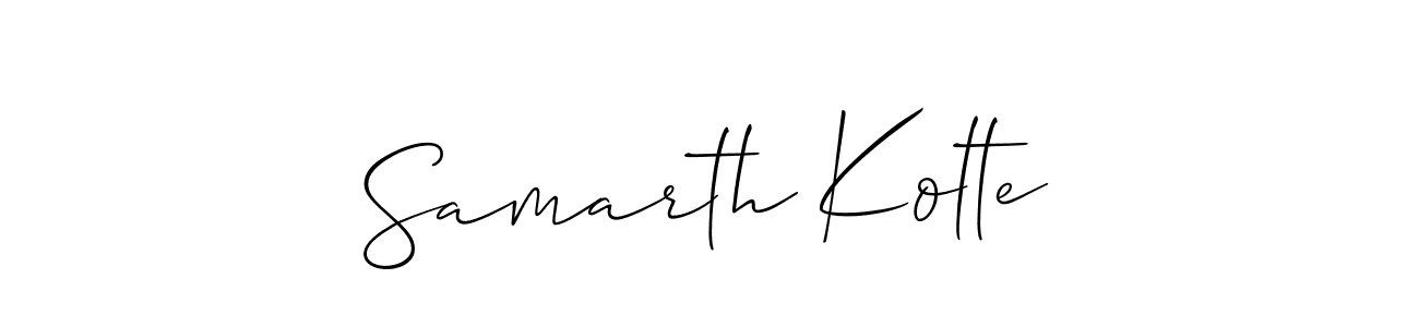 Samarth Kolte stylish signature style. Best Handwritten Sign (Allison_Script) for my name. Handwritten Signature Collection Ideas for my name Samarth Kolte. Samarth Kolte signature style 2 images and pictures png