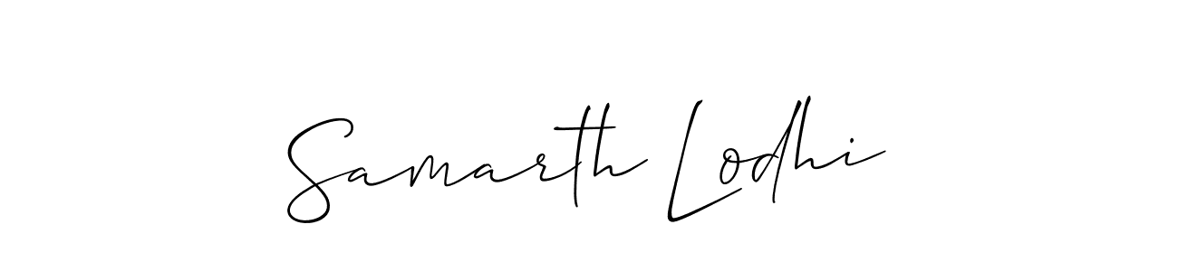 It looks lik you need a new signature style for name Samarth Lodhi. Design unique handwritten (Allison_Script) signature with our free signature maker in just a few clicks. Samarth Lodhi signature style 2 images and pictures png