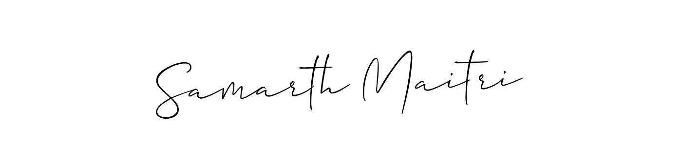 Also You can easily find your signature by using the search form. We will create Samarth Maitri name handwritten signature images for you free of cost using Allison_Script sign style. Samarth Maitri signature style 2 images and pictures png