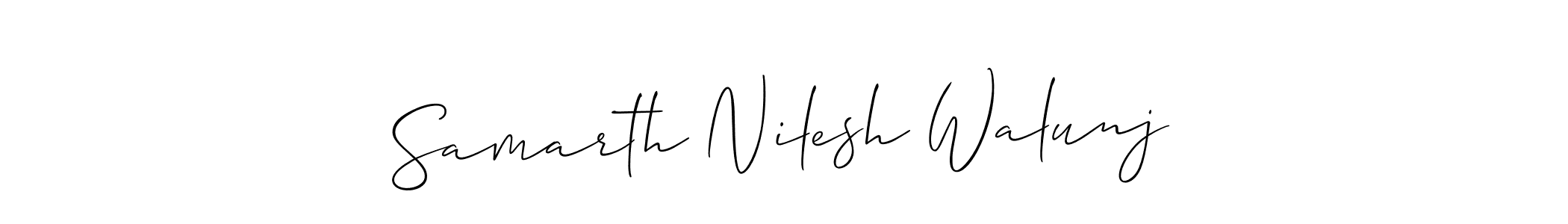 Create a beautiful signature design for name Samarth Nilesh Walunj. With this signature (Allison_Script) fonts, you can make a handwritten signature for free. Samarth Nilesh Walunj signature style 2 images and pictures png