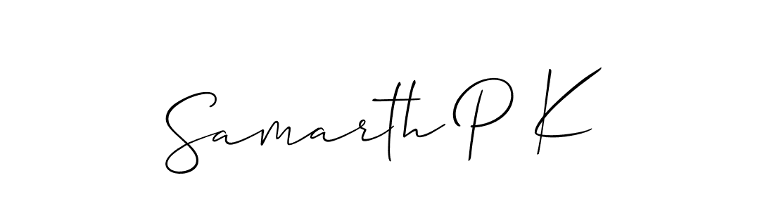 Make a beautiful signature design for name Samarth P K. Use this online signature maker to create a handwritten signature for free. Samarth P K signature style 2 images and pictures png