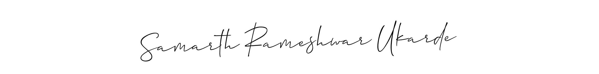 How to Draw Samarth Rameshwar Ukarde signature style? Allison_Script is a latest design signature styles for name Samarth Rameshwar Ukarde. Samarth Rameshwar Ukarde signature style 2 images and pictures png