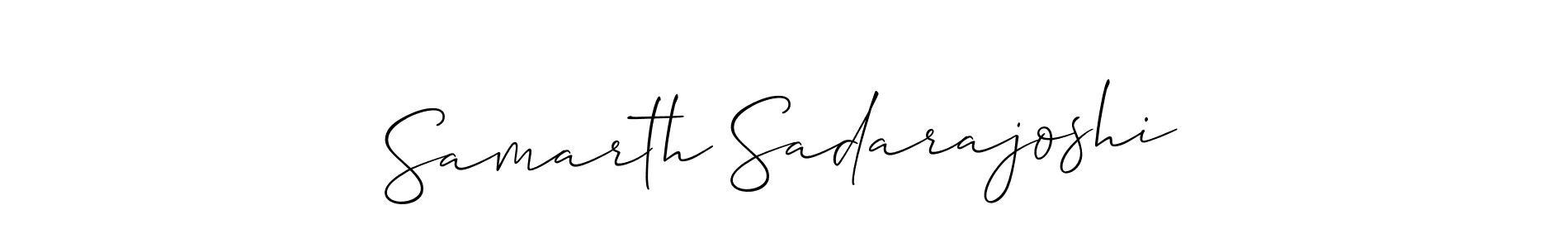 This is the best signature style for the Samarth Sadarajoshi name. Also you like these signature font (Allison_Script). Mix name signature. Samarth Sadarajoshi signature style 2 images and pictures png