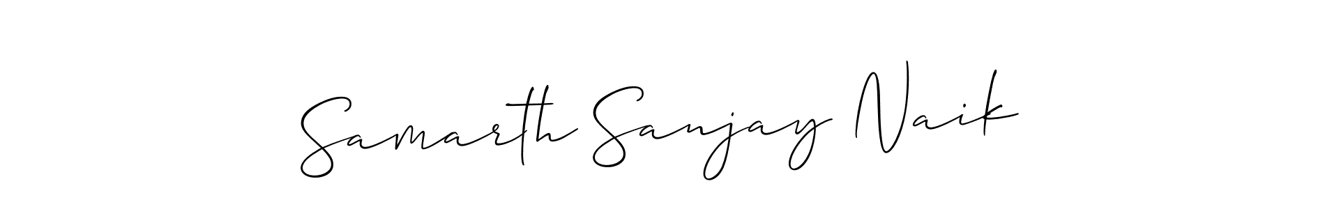 Design your own signature with our free online signature maker. With this signature software, you can create a handwritten (Allison_Script) signature for name Samarth Sanjay Naik. Samarth Sanjay Naik signature style 2 images and pictures png