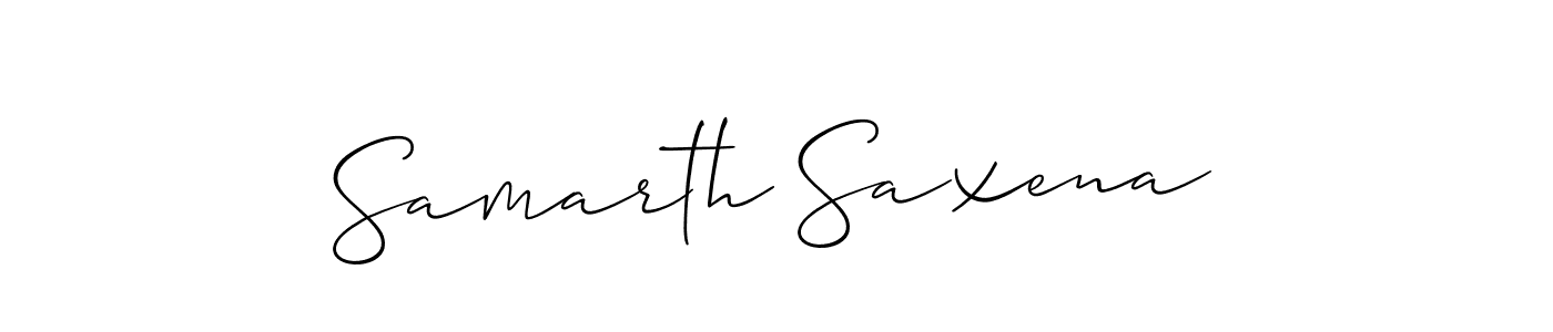 Samarth Saxena stylish signature style. Best Handwritten Sign (Allison_Script) for my name. Handwritten Signature Collection Ideas for my name Samarth Saxena. Samarth Saxena signature style 2 images and pictures png