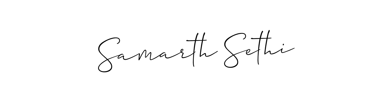 if you are searching for the best signature style for your name Samarth Sethi. so please give up your signature search. here we have designed multiple signature styles  using Allison_Script. Samarth Sethi signature style 2 images and pictures png