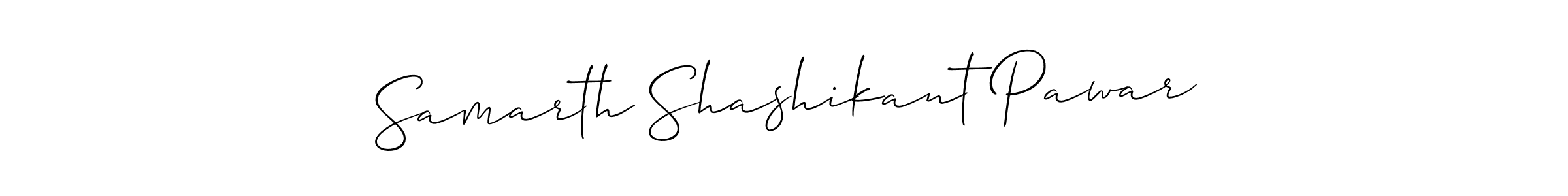 Create a beautiful signature design for name Samarth Shashikant Pawar. With this signature (Allison_Script) fonts, you can make a handwritten signature for free. Samarth Shashikant Pawar signature style 2 images and pictures png