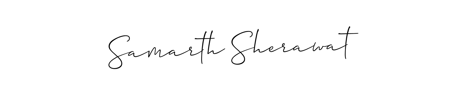 Samarth Sherawat stylish signature style. Best Handwritten Sign (Allison_Script) for my name. Handwritten Signature Collection Ideas for my name Samarth Sherawat. Samarth Sherawat signature style 2 images and pictures png