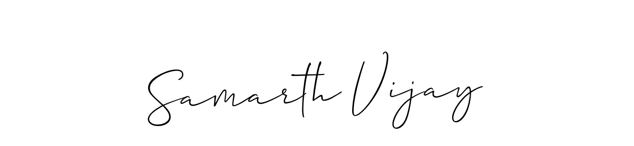 Use a signature maker to create a handwritten signature online. With this signature software, you can design (Allison_Script) your own signature for name Samarth Vijay. Samarth Vijay signature style 2 images and pictures png