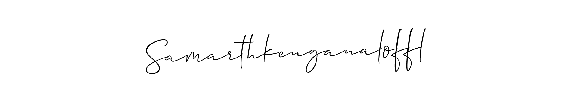 You should practise on your own different ways (Allison_Script) to write your name (Samarthkenganaloffl) in signature. don't let someone else do it for you. Samarthkenganaloffl signature style 2 images and pictures png