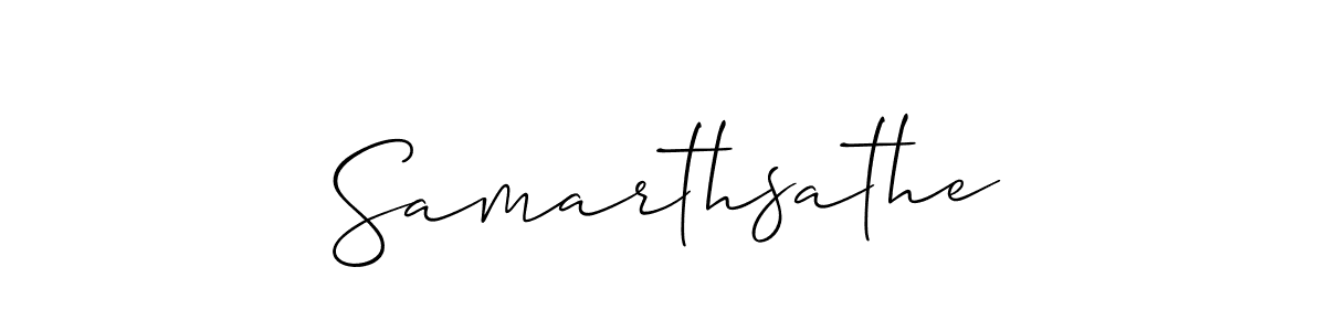 How to make Samarthsathe signature? Allison_Script is a professional autograph style. Create handwritten signature for Samarthsathe name. Samarthsathe signature style 2 images and pictures png
