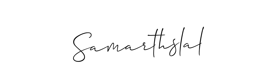 How to make Samarthslal signature? Allison_Script is a professional autograph style. Create handwritten signature for Samarthslal name. Samarthslal signature style 2 images and pictures png