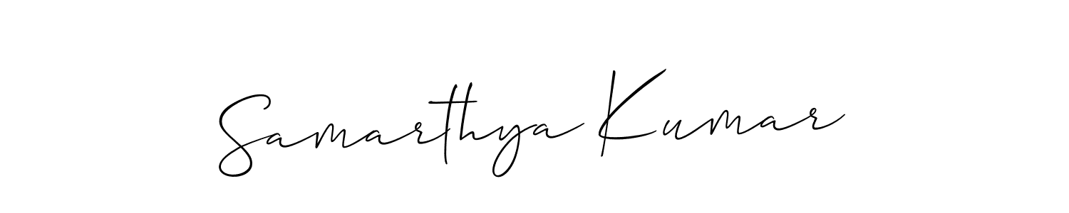 Also You can easily find your signature by using the search form. We will create Samarthya Kumar name handwritten signature images for you free of cost using Allison_Script sign style. Samarthya Kumar signature style 2 images and pictures png