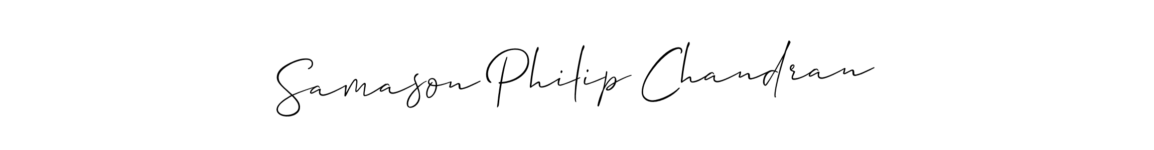 Once you've used our free online signature maker to create your best signature Allison_Script style, it's time to enjoy all of the benefits that Samason Philip Chandran name signing documents. Samason Philip Chandran signature style 2 images and pictures png
