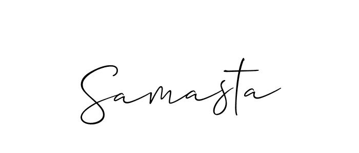 It looks lik you need a new signature style for name Samasta. Design unique handwritten (Allison_Script) signature with our free signature maker in just a few clicks. Samasta signature style 2 images and pictures png