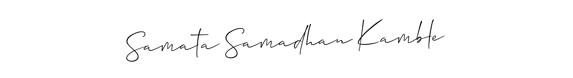 Use a signature maker to create a handwritten signature online. With this signature software, you can design (Allison_Script) your own signature for name Samata Samadhan Kamble. Samata Samadhan Kamble signature style 2 images and pictures png
