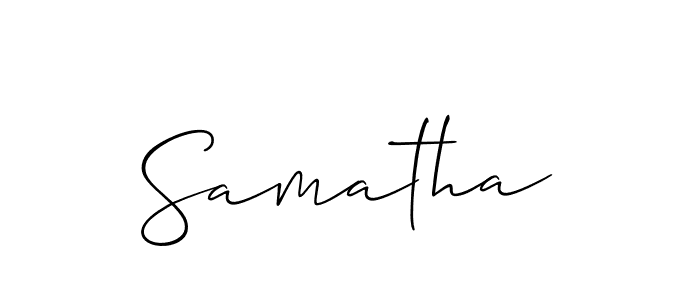 You should practise on your own different ways (Allison_Script) to write your name (Samatha) in signature. don't let someone else do it for you. Samatha signature style 2 images and pictures png
