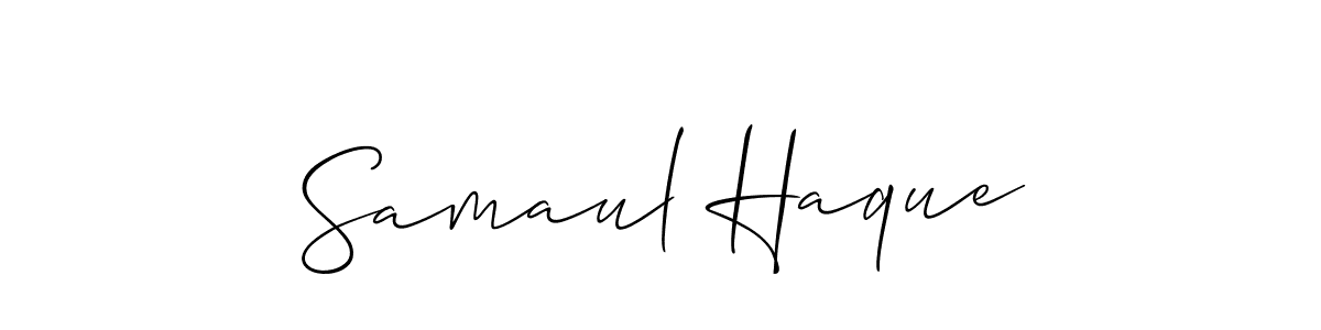 Also we have Samaul Haque name is the best signature style. Create professional handwritten signature collection using Allison_Script autograph style. Samaul Haque signature style 2 images and pictures png